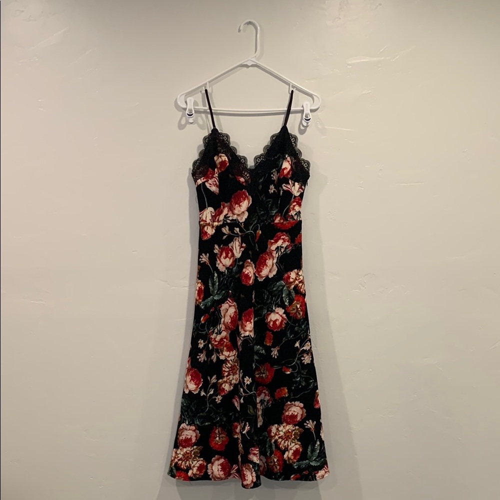 Floral Black Dress Anthropologie Foxie Doxie